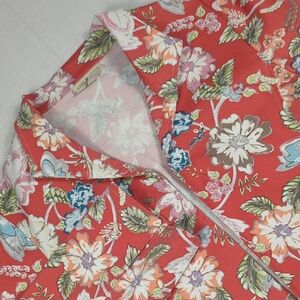 Appleseed's Open Front Floral Pattern Jean Jacket Women's Size‎ Medium